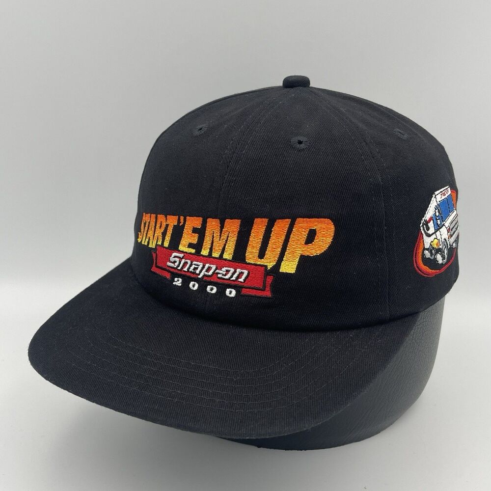 Vintage Snap On Tools K-Products USA Start 'Em Up Snapback Hat Y2K Embroidered